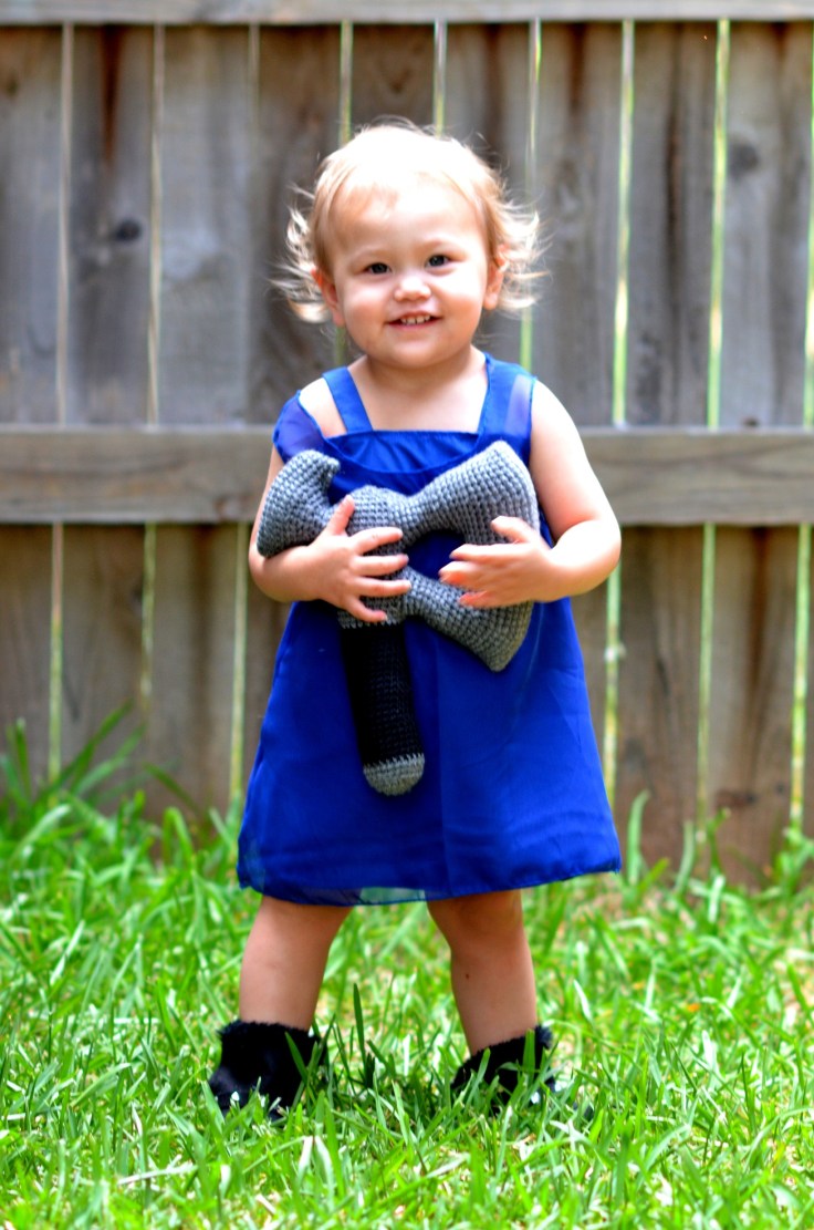 Their baby River, complete with reaver axe!