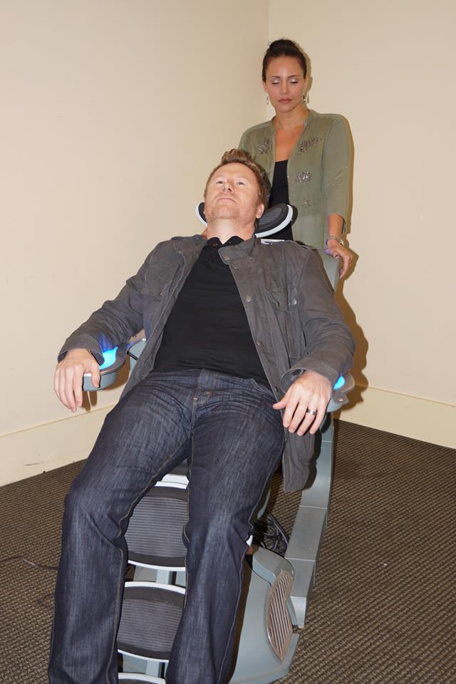 Miracle Laurie (Dollhouse) as Topher,  with Christopher May (Uke Box Heroes) as doll