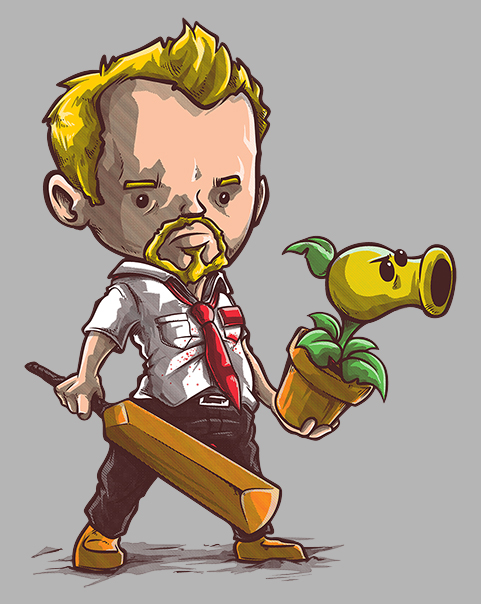 Shaun vs Zombies at shirtpunch.com